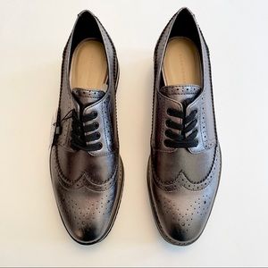 NWT Zara Metallic Blucher Leather Shoes